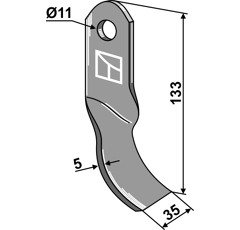 Couteau pour broyeur KVERNELAND MA6100077 adaptable - Blacksteel©
