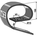 Ressort 150 x 10 - 95 mm pour vibroculteur adaptable