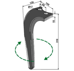 Kreiseleggenzinken - rechts= RH 45 R RH45RRABE RH  Rabe