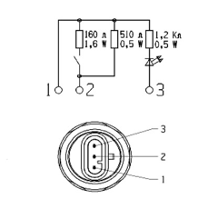Bouton poussoir pour tracteur FENDT G312970090011 adaptable