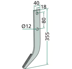 Dent de butteur BASELIER FK090040 adaptable