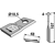 Couteau rotatif gauche pour faucheuse VICON - PZ VN90261559 adaptable - BlackSteel©