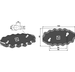 Couteau pour mélangeuse STORTI 16800059 adaptable - Blacksteel©