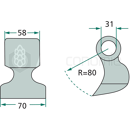 Marteau pour broyeur SEPPI 194.02.025 adaptable 