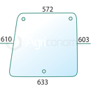 Vitre latérale pour machine agricole FORD 83932025 adaptable
