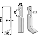 Fräsmesser Links 210 x 30 Gutbrod Nachbau