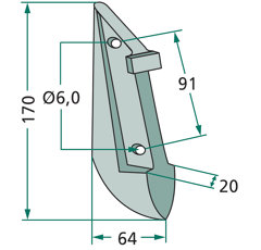 Drillscharspitze 170 mm 3668300 - 3949100 AMAZONE - Nachbau
