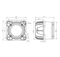Phare de travail Rond 1 LED 10-36V 33W 3000 lumens 4271840M92