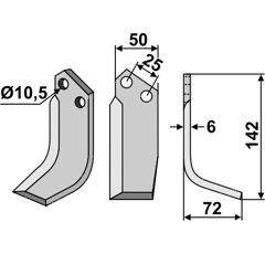Fräsmesser Rechts 142 x 50 Ferrari Nachbau