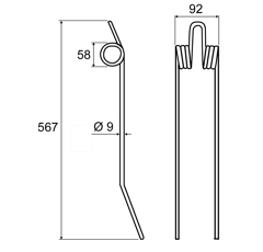 Federzinken DEUTZ-FAHR 06580259