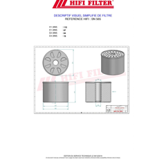 Filtre à gasoil adaptable HIFI FILTER SN565
