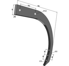 Dent pour cultivateur FARMET 9002430 adaptable - Blacksteel©
