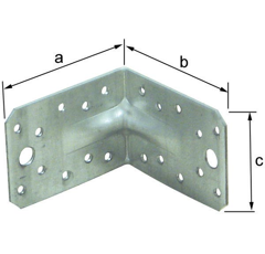 Equerre renforcée galvanisée 150 x 150 x 65x 2,5 mm senzimer
