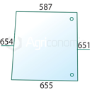 Vitre latérale D/G pour machine agricole RENAULT 6005001528 adaptable