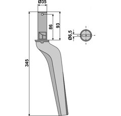 Dent herse  Krone 345mm 4902671 adaptable
