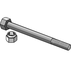 Boulon M10 x 130 mm avec écrou adaptable