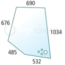 Vitre de porte gauche pour machine agricole VALTRA 33191000 adaptable
