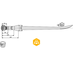 Löffelzinken für Lader FROST 17054 Nachbau