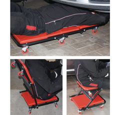 Chariot de visite pliable et convertible en tabouret | KS TOOLS