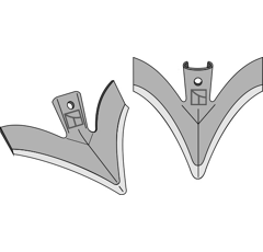 Schnell-Wechsel-Flügelschar für Flachgrubber - Nichols - Nachbau - Arbeitsbreite 152