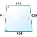Vitre latérale droite pour machine agricole FORD 520589 adaptable
