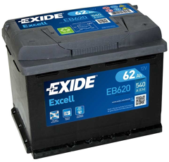 Batterie 12 V 62 AH EB620 Exide