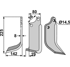 Fräsmesser - links MAS03L Maschio by Muzzi