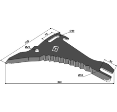 Couteau pour MENGELE 01-076260 adaptable- BlackSteel©