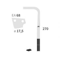 Dent de herse droite 2 plaquettes 90 mm KUHN 52549410 adaptable