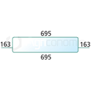 Vitre arrière pour machine agricole FENDT 312810050100 adaptable