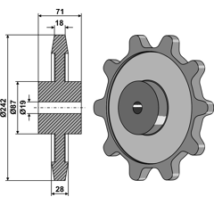 Taschenrad Ø242 691501