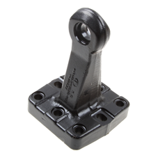 Ringzugöse, Ø 40 mm  145x145 mm, 6 Loch, Schwarz     