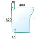 Pare-brise inférieur G. machine agricole JOHN DEERE L78533 adaptable