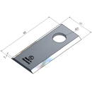 KM-Klinge glatt 105x46x3 mm LochØ: 21 mm 1877439N Hagedorn Nachbau 