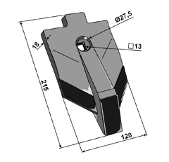 Scharspitze, Hartmetall beschichtet 3374392EXT Amazone, Howard, Kongskilde, Lemken Nachbau
