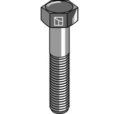 Boulon à tête hexagonale avec filet fin - M18x1,5x60 - 10.9
