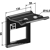 Bride de fixation D 70 x 70 mm adaptable - BlackSteel©