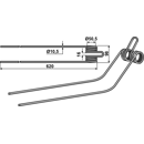 Dent de fenaison gris pour andaineur KUHN K8011670 adaptable - BlackSteel©