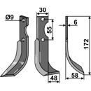 Fräsmesser Rechts 172 x 30 Oosterlaan Nachbau