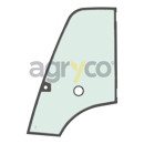 Vitre de portegauche - plate - teintee pour téléscopique MANITOU 52584141 adaptable