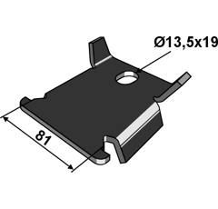 Verdrehsicherung für Einebnungszinken 13,5 x 19 mm –Nachbau