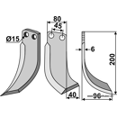 Fräsmesser - rechts 1560 - passend für Eberhardt - Nachbau