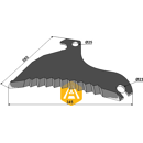 Couteau d'ensilage pour mélangeuse CLAAS 960.328.2 adaptable - Blacksteel©