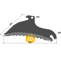 Couteau d'ensilage pour mélangeuse CLAAS 960.328.2 adaptable - Blacksteel©