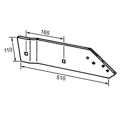 Contre sep droit pour charrue CASE IH 737118 adaptable