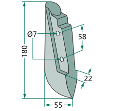 Drillscharspitze 180 mm 495924 - 494266 ACCORD - KVERNELND - Nachbau