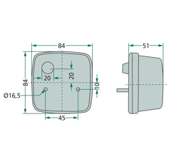 Feu arrière gauche/droite pour JOHN DEERE AZ51917 - HELLA
