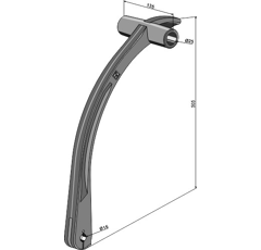 Bras de recouvreur JOHN DEERE N143466 adaptable BlackSteel©