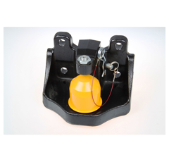 Flanschkugeleinsatz Kugel 80,Flanschmaß 160x100 mm,   Schwarz      