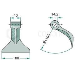 Marteau pour broyeur AGRIMASTER 3001095 adaptable - Blacksteel©